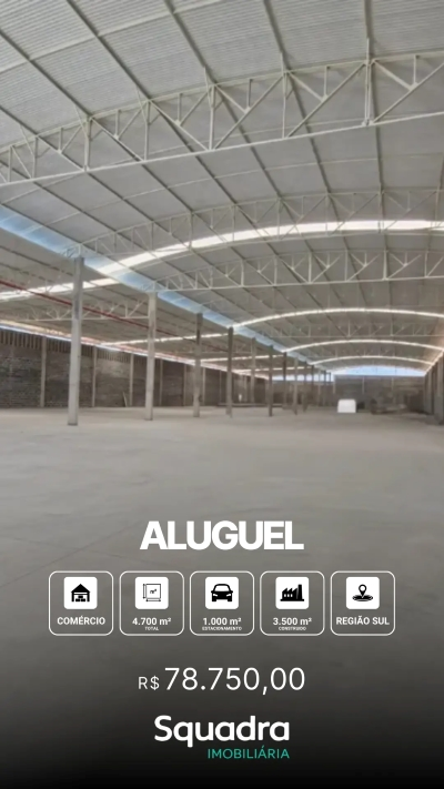 Galpão Comercial para locação